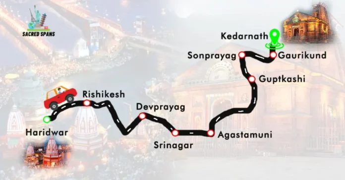 haridwar to kedarnath distance with sacredspans.com